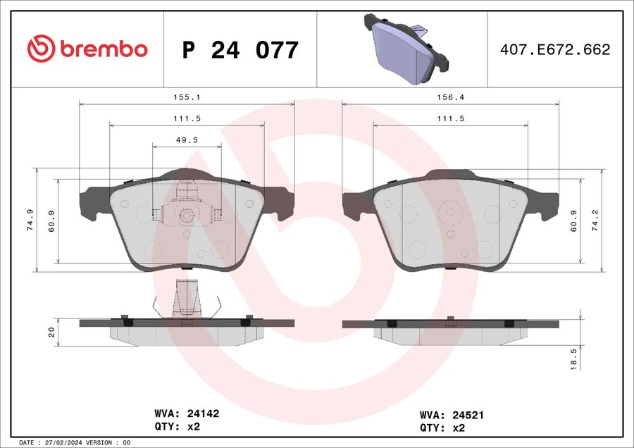 BREMBO P24077