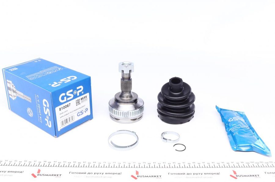 ШРУС зовнішній з кільцем ABS для Peugeot Partner, 207, Citroen Berlingo, C3 Picasso з 2005 GSP 810067